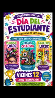 🎉✨ ¡Llegó el momento de celebrar a quienes llenan nuestras aulas de sueños, talento y creatividad! ✨🎉
🤪 Peinados Locos
🎒 Bolsos Creativos
🧦 Calcetines Locos
🌈 Este viernes 12 viviremos una jornada especial para disfrutar, compartir y demostrar toda la imaginación que caracteriza a nuestros estudiantes.
🏆 Premios sorpresa, diversión y mucha creatividad nos esperan.
💜 ¡Participa, sorpréndenos y celebra con nosotros el Día del Estudiante! 💜
📍 Colegio Avelina Moreno
#DiaDelEstudiante #PeinadosLocos #BolsosCreativos #CalcetinesLocos #CreatividadEstudiantil OrgulloCOAM EducacionConValores EstudiantesFelices ComunidadEducativa coamsocorro coam colegioAvelinaMoreno SocorroSantander
