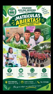 🌱📚 ¡MATRÍCULAS ABIERTAS EN EL COAM! 💚💛
En el Colegio Avelina Moreno creemos que cada estudiante tiene una historia por construir, sueños por alcanzar y talentos por descubrir. ✨

Abrimos nuestras puertas para recibir a niños y jóvenes desde Jardín hasta grado Once, en una institución donde aprendemos haciendo y formamos para la vida.

🌿 Centros de interés

👥 Jornada única
📖 Aulas especializadas para la formación integral
💚 Formación en valores

📍 Sede principal: Calle 16 N.° 15-40

🕐 Atención: lunes a viernes, de 7:00 a. m. a 12:00 m.

☎️ Teléfono: 7274388

💚 ¡Haz parte de la familia coamista!

Aquí crecen grandes historias. 🌟
Más que un colegio, una comunidad que inspira.

#coamsocorro #coam #colegioAvelinaMoreno #SocorroSantander #MatriculasAbiertas FamiliaCoamista EducacionConValores